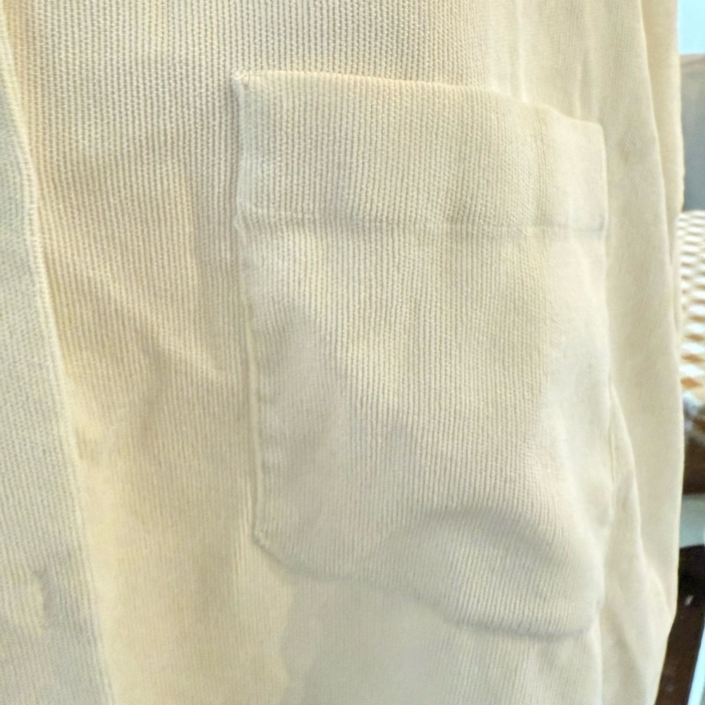 Zara Off-White light corduroy Oversized Top - Picture 3 of 7
